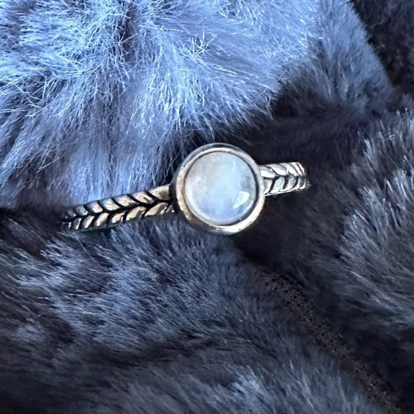 Sterling Silver Dainty Labradorite Ring - Picture 10 of 11